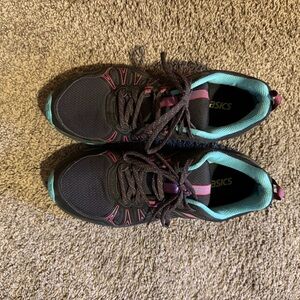 ASICS Women's Black and Pink Athletic Shoes